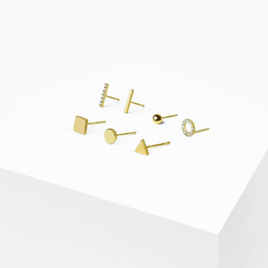 14k Solid Gold Single Stud Earring