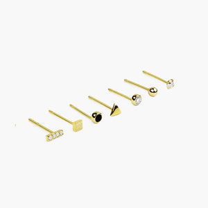 14k Solid Gold Micro Single Stud Earring