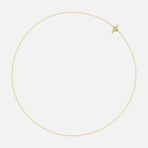 14k Solid Gold Thin Geometric Circle Necklace