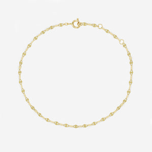 14k Solid Gold Twinkle Chain Bracelet