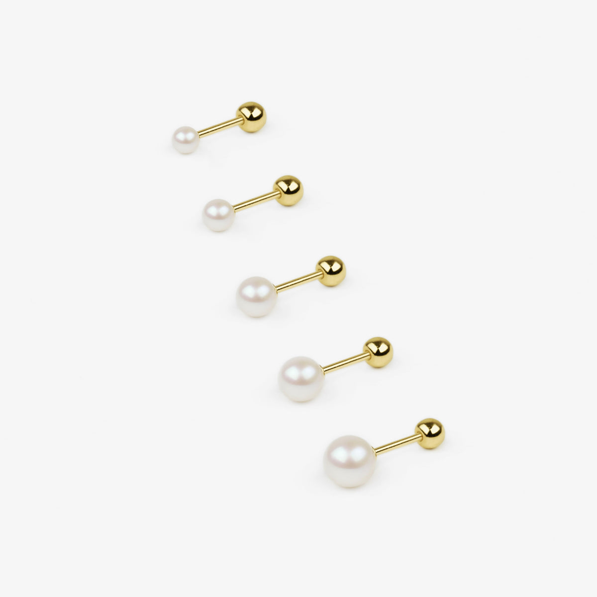 14k Solid Gold Pearl Stud Earring – a day like