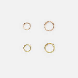 14k Solid Gold Thin Hoop Earring
