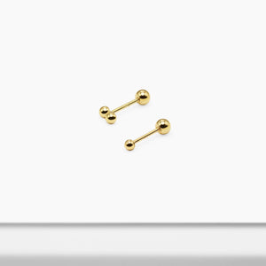 14k Solid Gold 2mm Ball Stud Earring