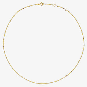 14k Solid Gold Ball Chain Necklace