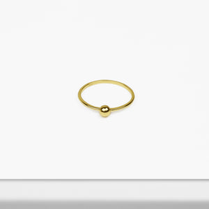 14k Solid Gold Ball Center Ring