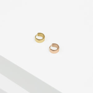14k Solid Gold Tiny Bold Hoop Earring