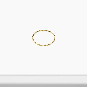 14k Solid Gold Thin Textured Stacking Ring