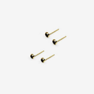 14k Solid Gold Onyx Stud Earrings