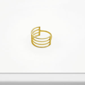 14k Solid Gold Quadruple Ring