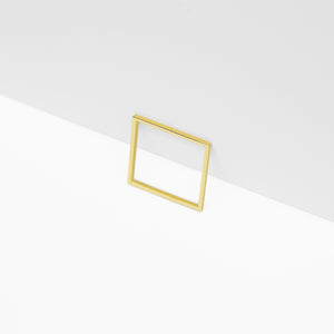 14k Solid Gold Square Ring