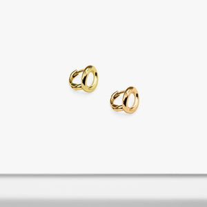 14k Solid Gold Tiny Oval Hoop Earring