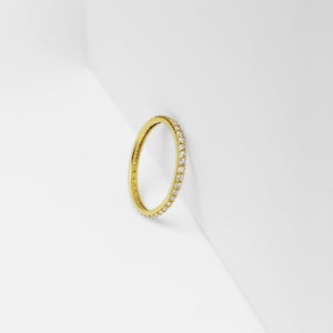 14k Solid Gold CZ Eternity Ring